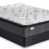 Black white and gray mattress, thick and layered