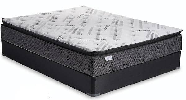 Black white and gray mattress, thick and layered