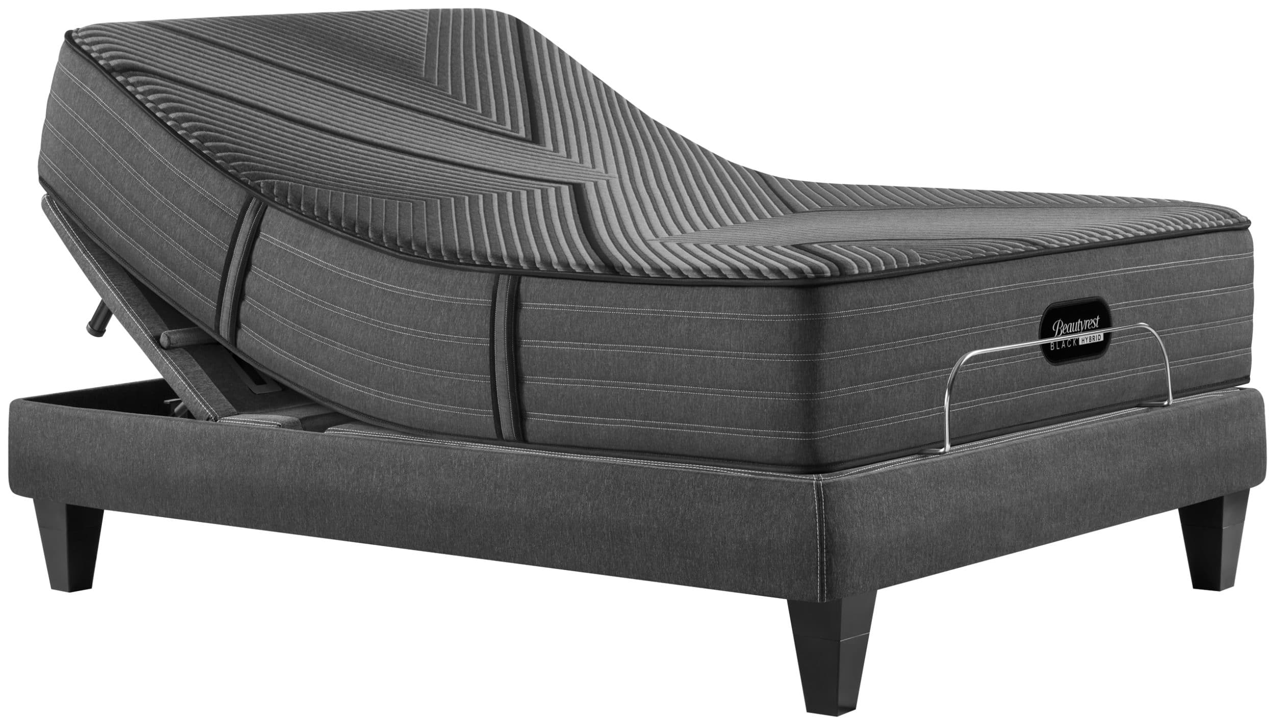 Photo of a black beautyrest adjustable bed