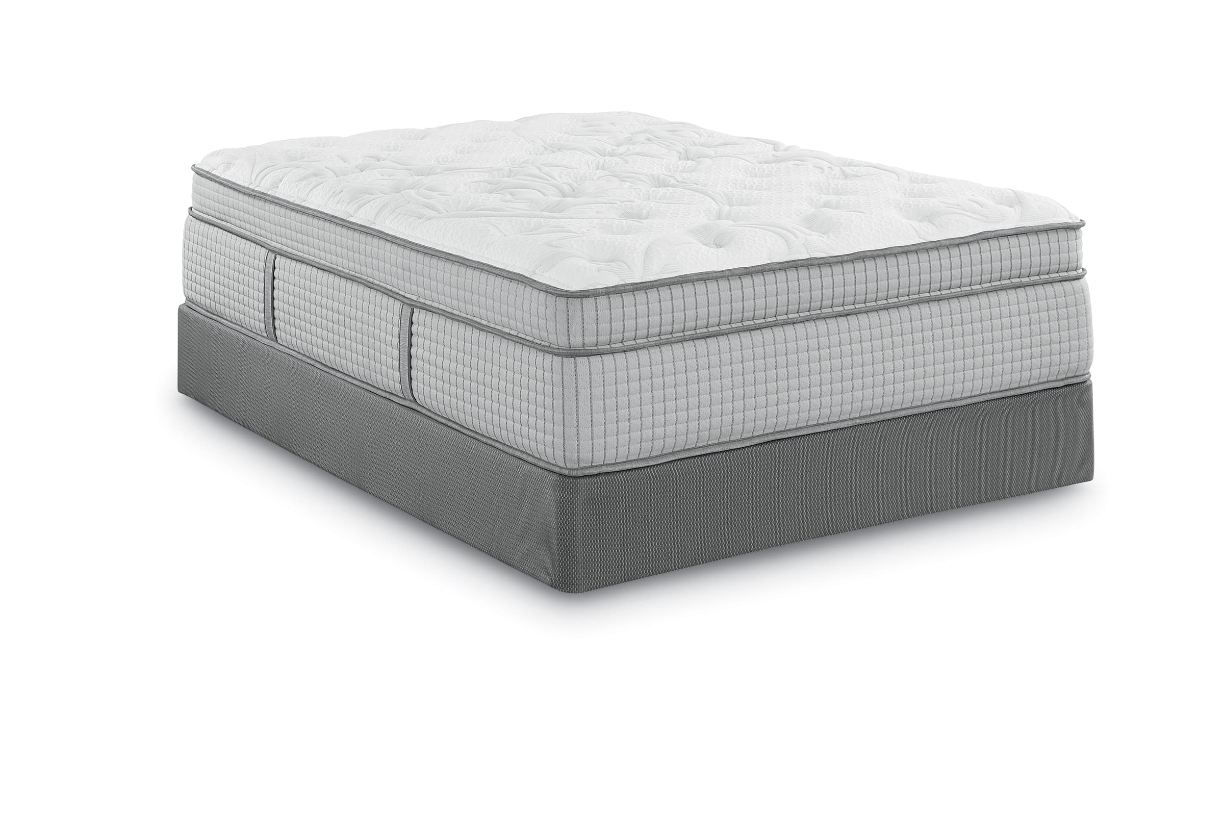 Thick plush mattress gray